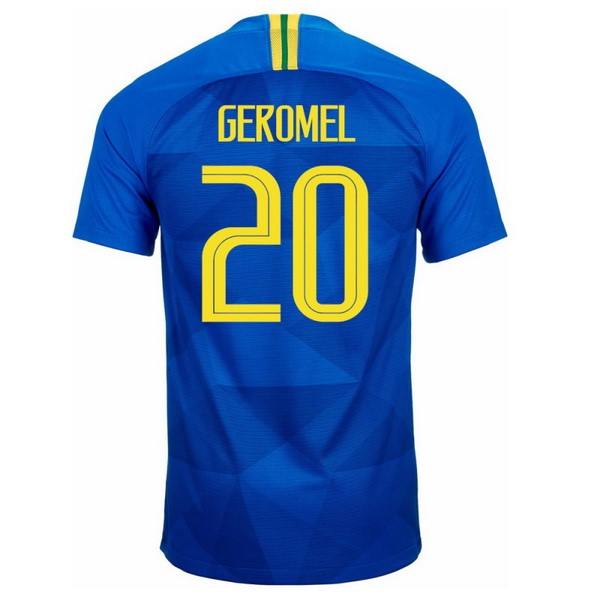 Camiseta Brasil 2ª Geromel 2018 Azul